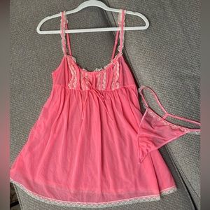 NWOT Victorias Secret Pink Set with Thong